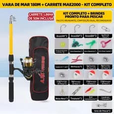 Conjunto De Pesca Carretel De Giro, Vara Telescópica, Iscas Pescaria Esportiva Carretilha