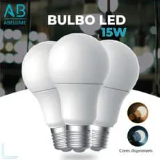 Lâmpada Led Bulbo 15w Branco Frio 6.500K (Luz Branca) | Branco Quente 3.200K (Luz Amarela) |  Bivolt E27 Super Led