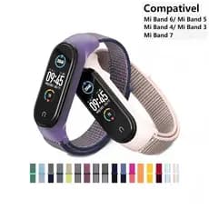 Pulseira Nylon Compativel Com XIAOMi Band 3/4/5/6 /7 Universal