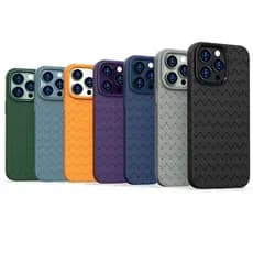 Capa Capinha Silicone Para IPhone 15  BV Grid Sólida Ultra Fina Homem Mulher