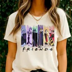 T-Shirt Feminina Personagens icônicos vilãs expressivas e vibrantes