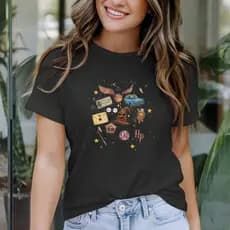 T-shirt Feminina Referências Icônicas Universo Harry Potter