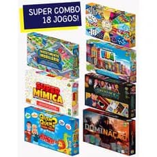 Jogos de Tabuleiro Super Combo 18 Jogos Divertidos Para Familia