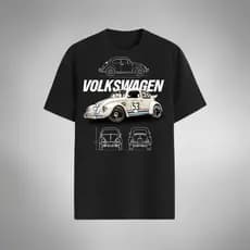 Camiseta Fusca 53 Regular Unissex Casual 100% Algodão 30.1 Camisa Wg Carros - 08