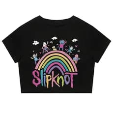 Camisa Camiseta Cropped Feminino Unissex Algodão Banda Slipknot Colors Envio Imediato A Pronta Entrega!