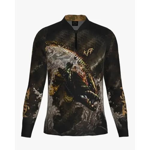 Camiseta De Pesca Proteção Solar Uv King Brasil Traíra Kff-644