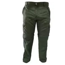 Calça Pesca com 8 Bolsos Presa Viva Vira Bermuda Proteção Solar Uv Verde