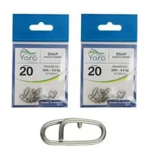 KIT 2 Cartelas 20 Unidades Snap Yara Engate Rápido Inox 20 Libras 9.0kg