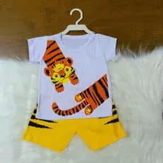 3 a 6 meses - Conjunto SUNSET Masculino de Camiseta e Short para Bebê / Meninos