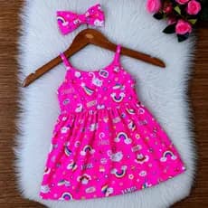 Kit Sortido 5 unidades baby Infantil - Vestidos de alça 6 meses a 18 meses - Sunset
