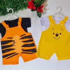 2 a 4 meses - Jardineira + Blusa básica SUNSET Masculina / Bebê / Menino