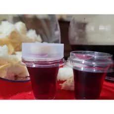 Kit Santa Ceia ELE VIVE com 100 unidades. Cálice+Tampa+Porta Pão.