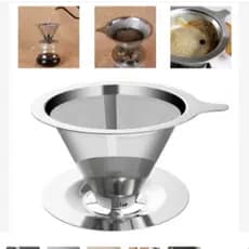 Filtro de Café 103 Inox Grande – Funil Coador Reutilizável sem Papel, Sustentável e Econômico