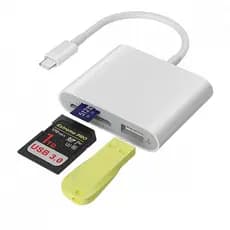Adaptador Conversor OTG conexão USB Tipo-C e Leitor de Cartão Kapbom KA-1532