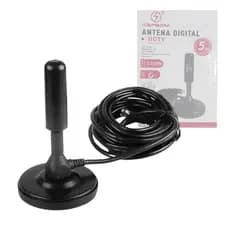 Antena Digital HDTV/UHF/VHF/FM Interna Cabo de 3 Metros Kapbom KA-1098