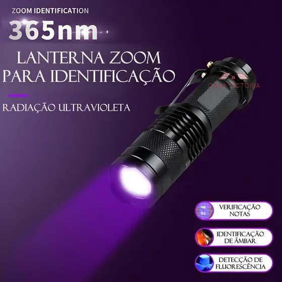 Lanterna Uv Verificação Notas Detecção De Agente Fluorescent