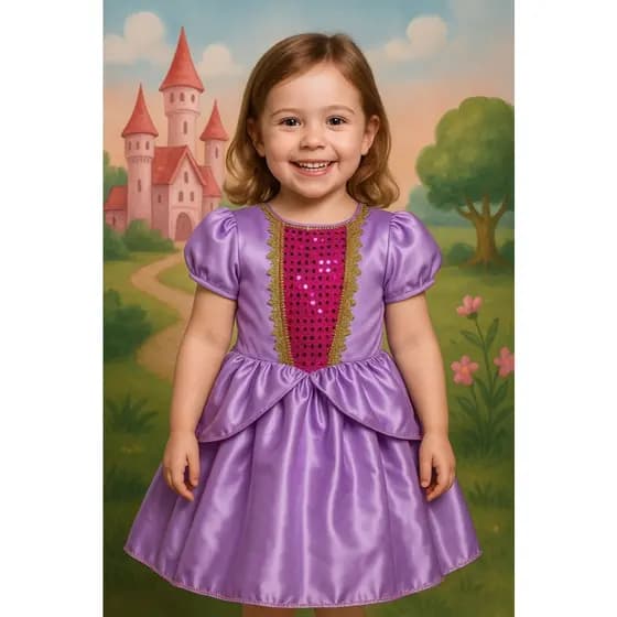 FANTASIA INFANTIL PRINCESA SOFIA MENINAS FESTAS ANIVERSARIOS CARNAVAL