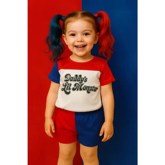 FANTASIA INFANTIL ALERQUINA SIMPLES MENINAS ANIVERÁRIOS FESTAS CARNAVAL