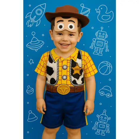 FANTASIA INFANTIL WOODY MENINOS ANIVERÁRIOS FESTAS CARNAVAL