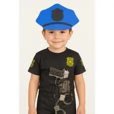 FANTASIA INFANTIL POLICIAL MENINOS ANIVERÁRIOS FESTAS CARNAVAL