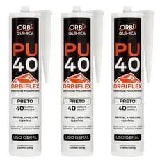 Kit 3 Uni Cola Pu Silicone Adesivo Selante De Poliuretano Construção Uso Geral 380g