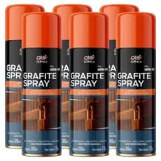 Kit 6 Uni Grafite Spray Lubrificante A Seco de Alta Performance Orbi 300ml