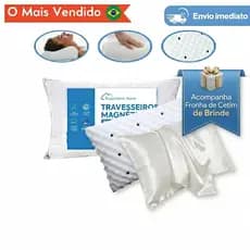 Travesseiro MAGNÉTICO ALTO Infravermelho Espuma Massageador Ortopedico Anatomico Casca de ovo