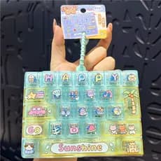 Mini Teclado De 26 Teclas , Brinquedo Fidget , Pingente Transparente De Aperto , Acessório Portátil De Mesa Para Alívio