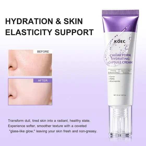 Creme Cápsula Hidratante Caviar PDRN 50ml , Diário Reafirmante E Intensificador De Elasticidade , Facial Profundamente N