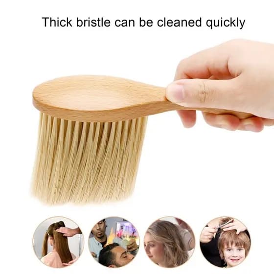 Escova De Cabelo De Barbeiro Vintage , Varredura De Corte Lã Para Salão De Beleza E Casa , Ferramenta De Limpeza De Cerd