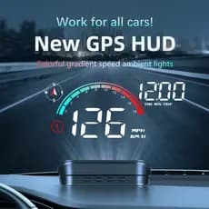 M22 Cabeça Do Carro Para Cima Mostrador De Velocidade RPM MPH HUD GPS Velocímetro Projetor De Tela Com Alarme De Excesso Odômetro Todos Os Carros