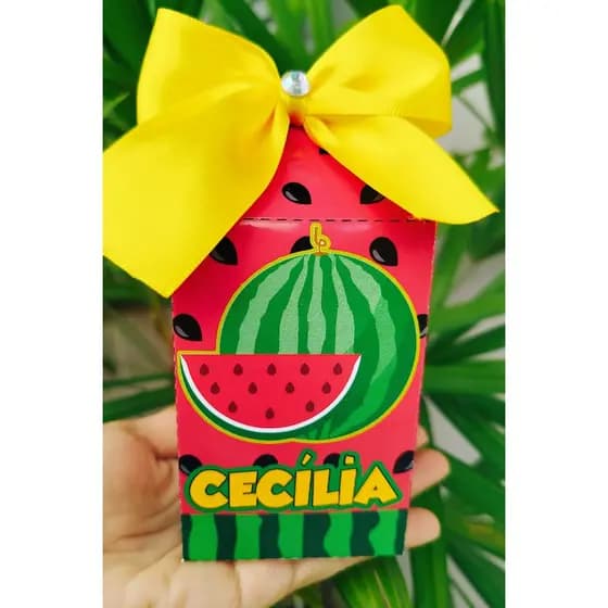 CAIXA MILK PERSONALIZADA MELÂNCIA- LEMBRANÇA ANIVERSÁRIO - TIPO MAGALI TURMA DA MÕNICA