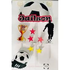 Topo Topper Bolo Tema Futebol, aniversário, mêsversario, pode ser colocado o time do seu coração no item descrito.