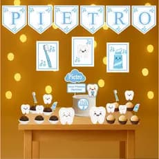 KIT FESTA /TOPO BOLO PRIMEIRO DENTINHO MENINO/ MÊSVERSÁRIO, SIMPLES, PRIMEIROS DENTINHOS