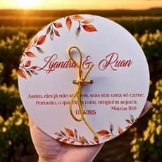 PORTA ALIANÇA PARA CASAMENTO PERSONALIZADO TERRACOTA I ENVIO EM 24 HORAS