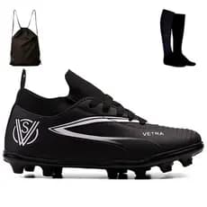 Kit Infantil para Futebol de Campo: Chuteira de Trava Macia + Meião e Mochila