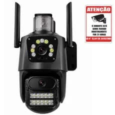 Câmera IP WiFi Externa Dual Lens 4MP PTZ Visão Noturna Colorida Áudio Bidirecional Alexa EseeCloud