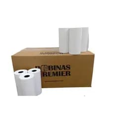 30 Rolos Bobina Térmica 80x20 Branca Impressora Mobile - Bobinas Premier