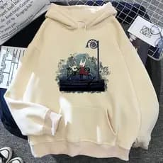 Blusa Moletom Canguru Unissex Hollow Knight Silksong Jogo Aventura Vintage