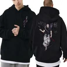 Blusa Moletom Canguru Agasalho Jujutsu Kaisen Fushiguro Toji Anime Japonesa Hip Hop Casaco Unissex