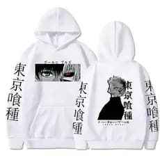 Blusa Moletom Canguru Tokyo Ghoul Anime Hoodie Ken Kaneki Plus Unissex