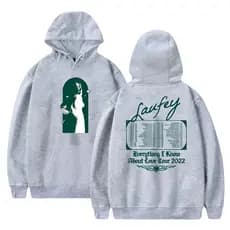 Blusa Moletom Canguru Com Capuz Laufey Lin Typical of Me Música Jazz Pop R&B Agasalho Unissex
