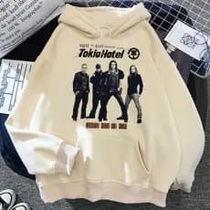 Blusa Moletom Canguru Agasalho Tokio Hotel Banda De Rock Pop Casaco Unissex Outono Inverno