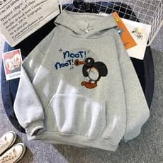Blusa Moletom Canguru Com Capuz Anime Pingu Desenho Fofo Casaco Unissex