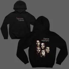 Blusa Moletom Canguru Com Capuz The Vampire Diaries Diários De Um Vampiro Série  Unissex De Algodão