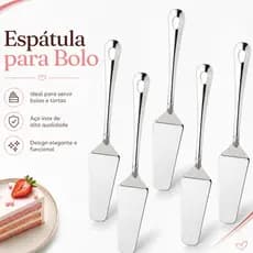 Espátula de Inox Para Bolo Torta Cortar e Servir Sobremesas