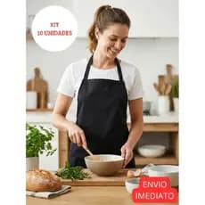 Kit 10 Aventais Lisos Com Bolso Reforçado Cozinha Churrasqueiro Restaurante Oxford Buffet Uniforme Cozinha