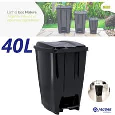 Cesto De Lixo Lixeira 40 Litros Com Pedal Eco Nature Jaguar