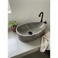 PROMOÇÃO CUBA DE SOBREPOR ORGANICA DE CIMENTO PARA PIA DE BANHEIRO LAVABO