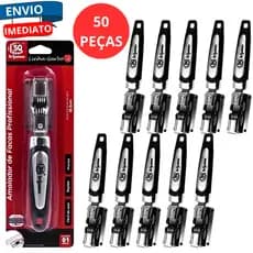 Kit 50 Afiador Amolador Manual Multifuncional Facas Facão Tesoura Portátil Aco Inox Profissional